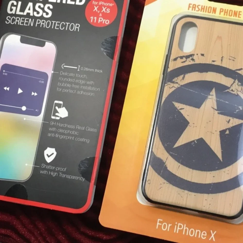 NEW APPLE IPHONE X /Xs CASE & TEMPERED GLASS SET